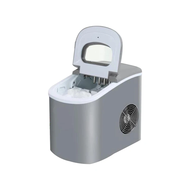 silver EDTID портативный автоматический льдогенератор, бытовой пуля круглый лед машина для семьи, небольшой бар, кофейня 12kgs/24H - Цвет: silver