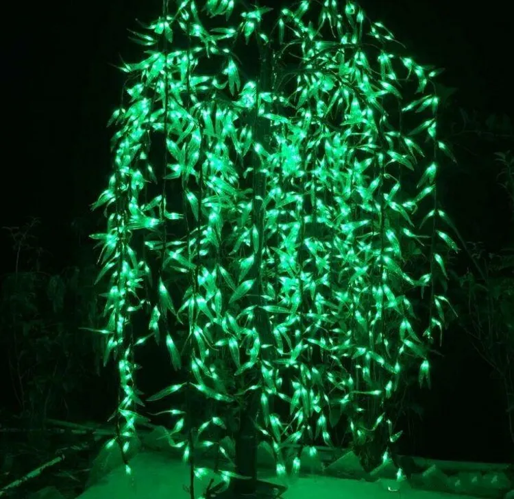 

LED Artificial Willow Weeping Tree Light Outdoor Use 1152pcs LEDs 2m/6.6ft Height Rainproof Christmas Decoration