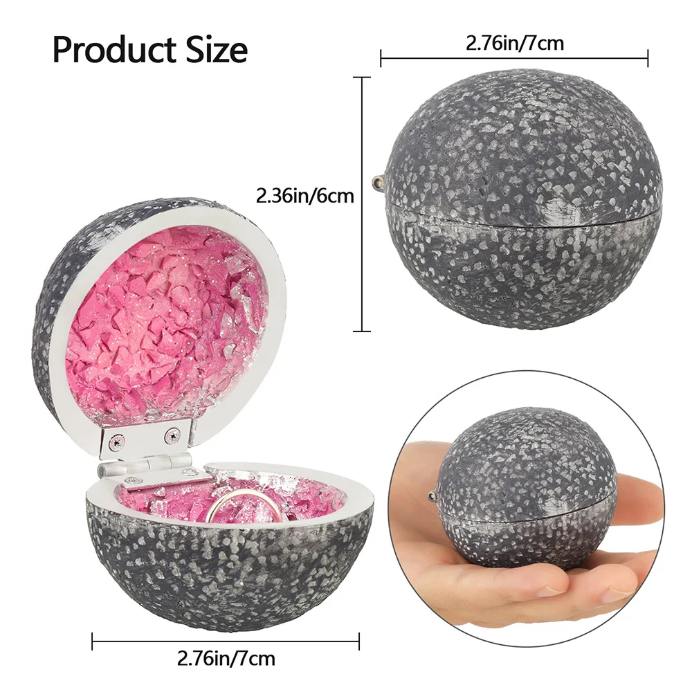 

Creativity Ring Box Jewelry Box Ring Case Organizer Holder for Proposal Engagement Wedding Ceremony