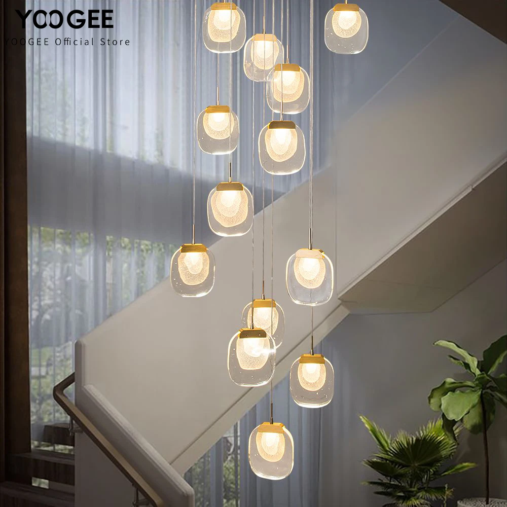 Современные хрустальные лестницы люстры для чердака кухня Остров коридор Крытый