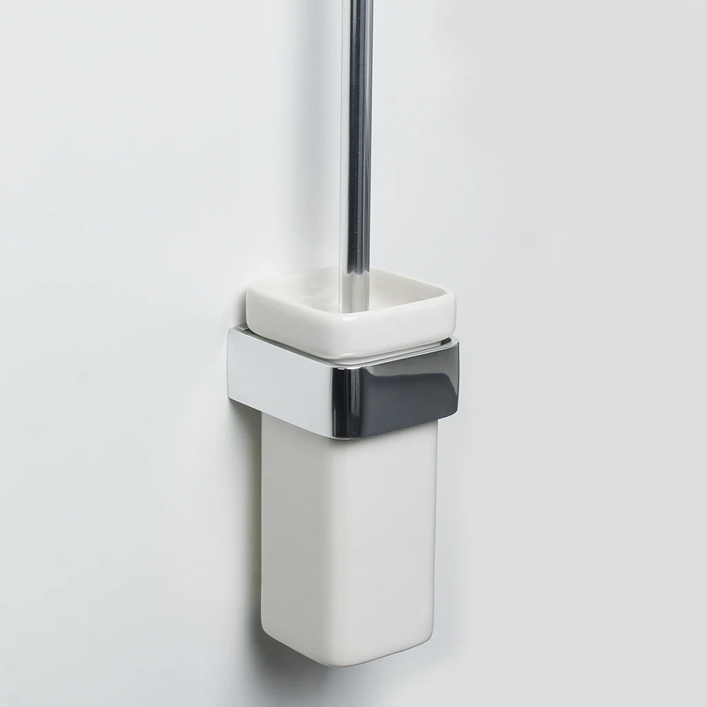 aluminum toilet brush holders bathroom accessories wall mounted ceramic cup holders for brush with aluminum handle clean toilet free global shipping