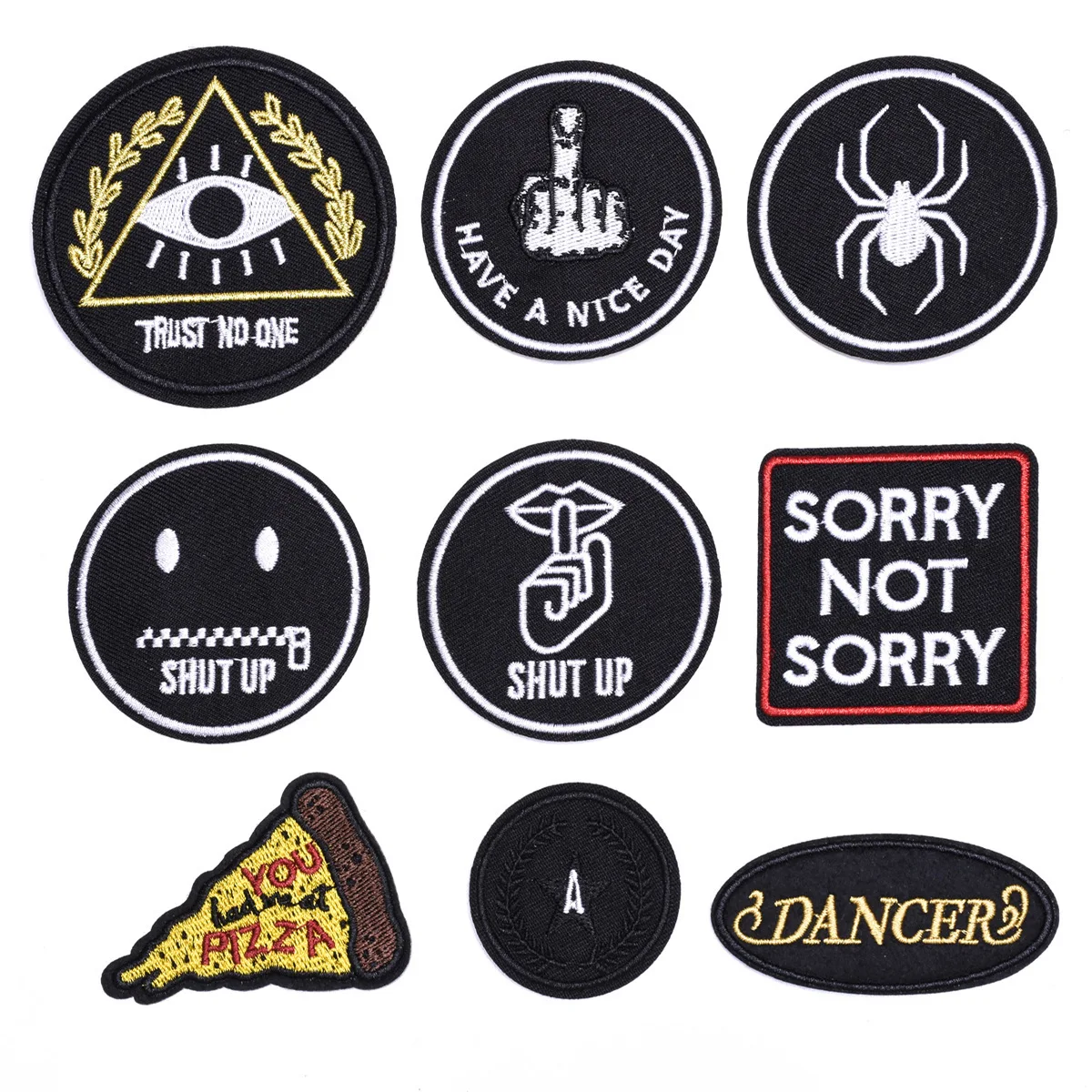 

Funny Eye Letter Patch Iron On Patches On Clothes DIY Embroidery Patches For Clothing Patch Thermoadhesive