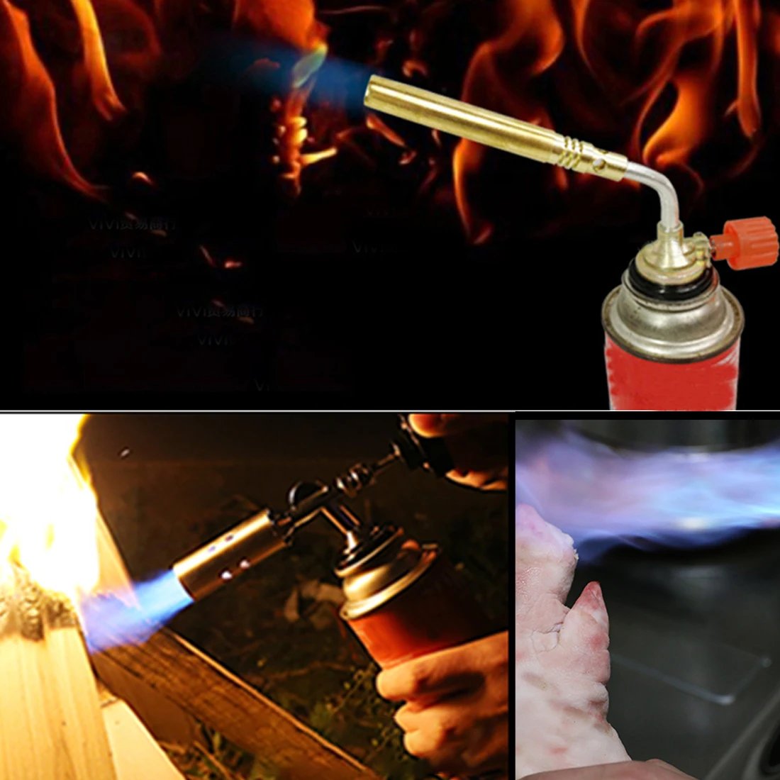 

Butane Burner Welding Gas Torch Flame Gun Brazing Flamethrower Outdoor Camping BBQ Portable Soldering Heat Gun Welding Equipment