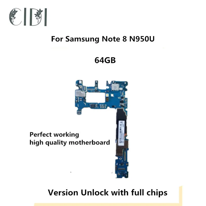 Б/у оригинальная материнская плата CIDI для Samsung Note 8 N950U разблокированная