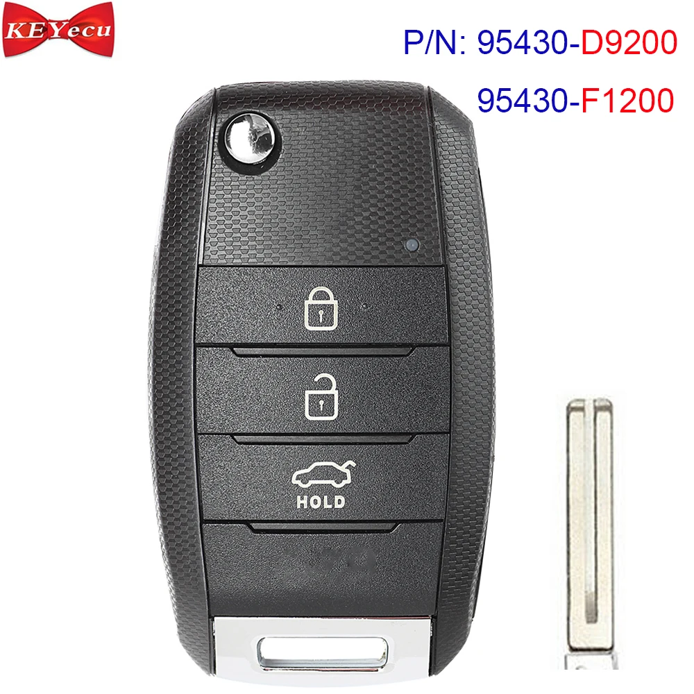 KEYECU для KIA Sportage 2016 2017 2018 Модернизированный дистанционный ключ 95430-D9200 95430-F1200 RKE-4F26 433