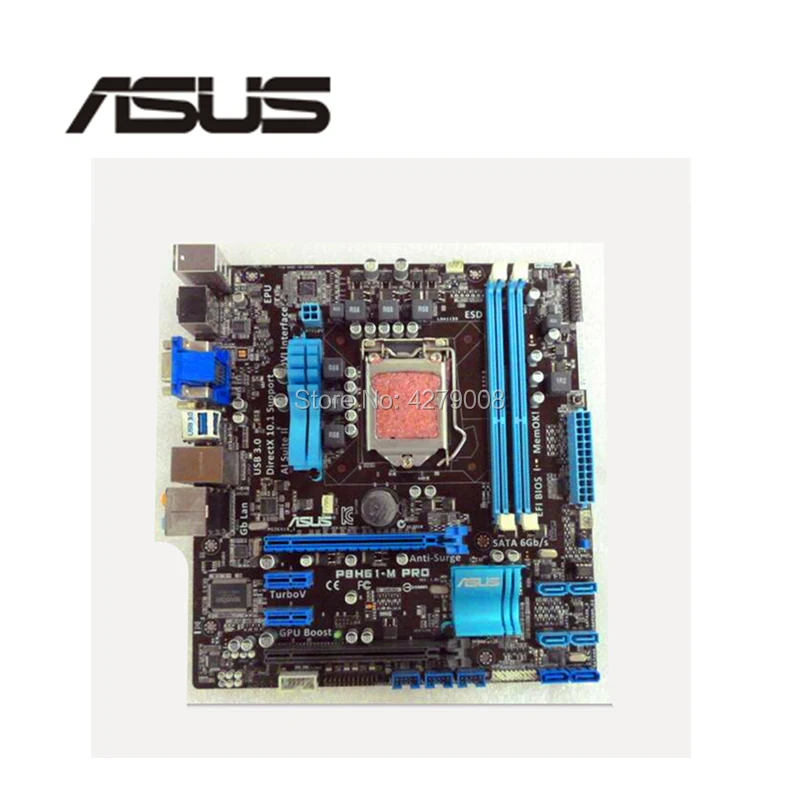 Разъем LGA 1155 для ASUS P8H61 M PRO Материнская плата настольного компьютера H61 i3 i5 i7 DDR3 16G