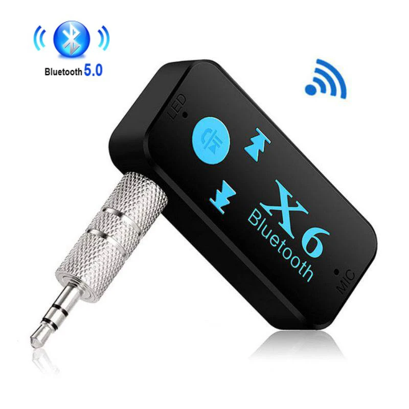 X6 Bluetooth 5 0 приемник адаптер 3 мм AUX автомобильный стерео аудио Музыка с микрофоном
