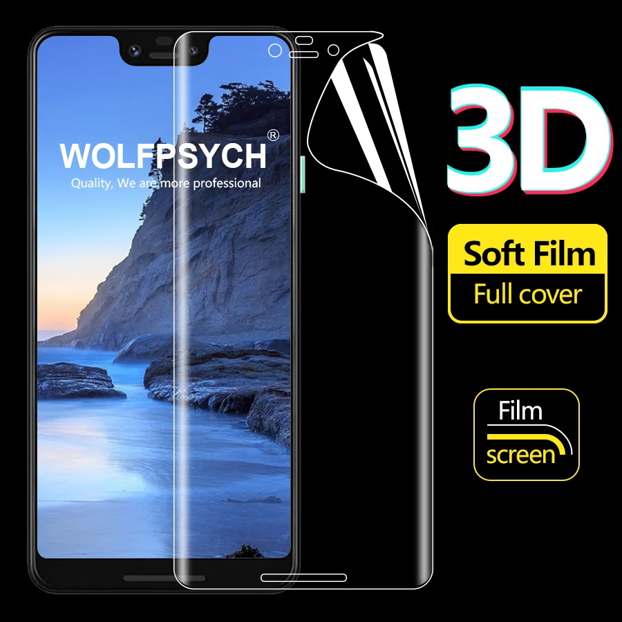 Полное покрытие экрана протектор для Google Pixel 3 XL 3a Гидрогелевая пленка 2 4 ТПУ