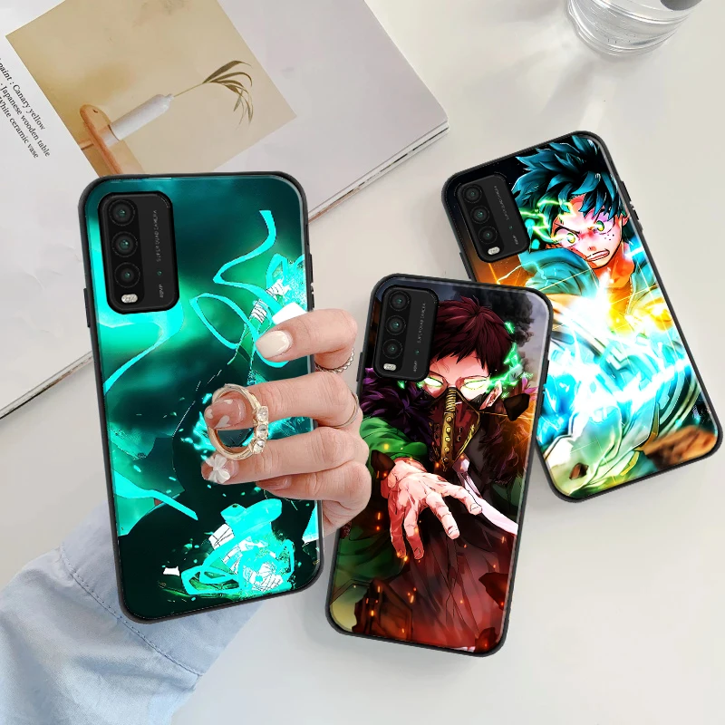 

Phone Cases For Xiaomi Redmi 9 9i 9AT 9T 9A 9C Note 9 9T 9S 9 Pro Max TPU Silicone Coque Anime My Hero Academia Midoriya Cover