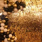 Розовое золото Переливающаяся панель s блёстки, панель свадебный фон Пользовательские рекламы поет витрина фон глэм мерцающие блестки стена