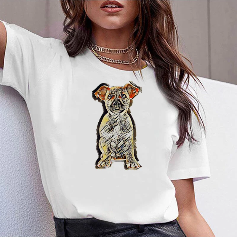 1152969_T футболка Повседневная с круглым вырезом и короткими рукавами женская