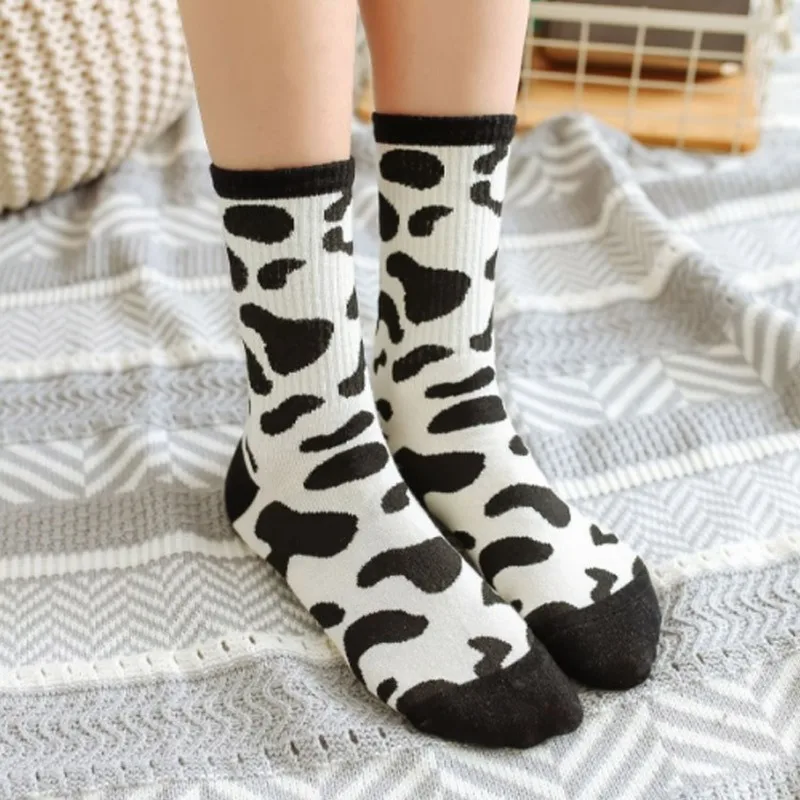 

Jeseca Cotton Soft Winter Sock for Women Harajuku Vintage Streetwear Christmas Sock Cartoon Print Japanese Kawaii Girls Cute Sox
