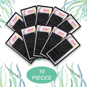 Накладные ресницы из искусственного меха норки, 10 лотков, накладные ресницы из мягкого шелка, объемные ресницы ручной работы для макияжа