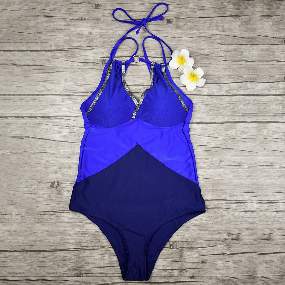 

2021New Plus Size Swimwear One Piece Swimsuit Women Patchwork Slimming Retro Bathing Suits Female Large Swim Wear