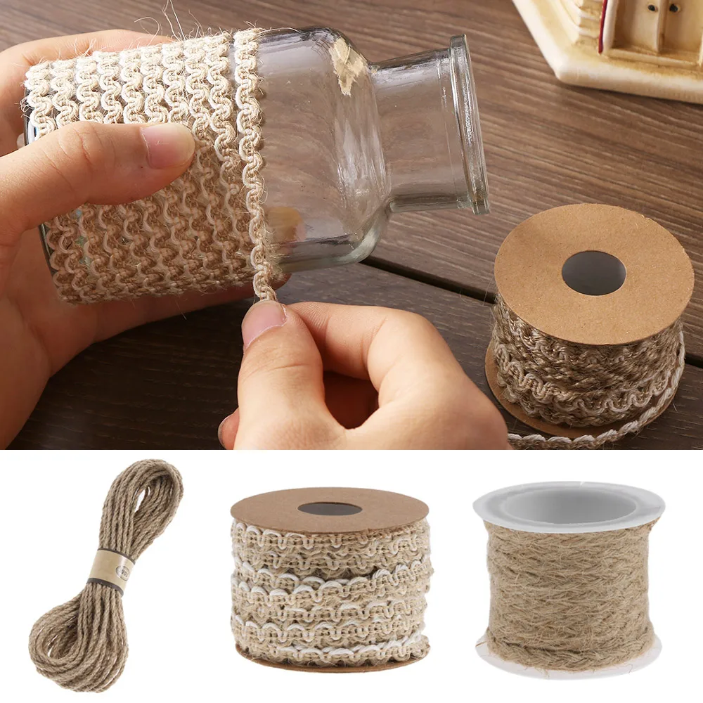 5/10 м новый натуральный Винтаж ручной работы плетеная пеньковая веревка для