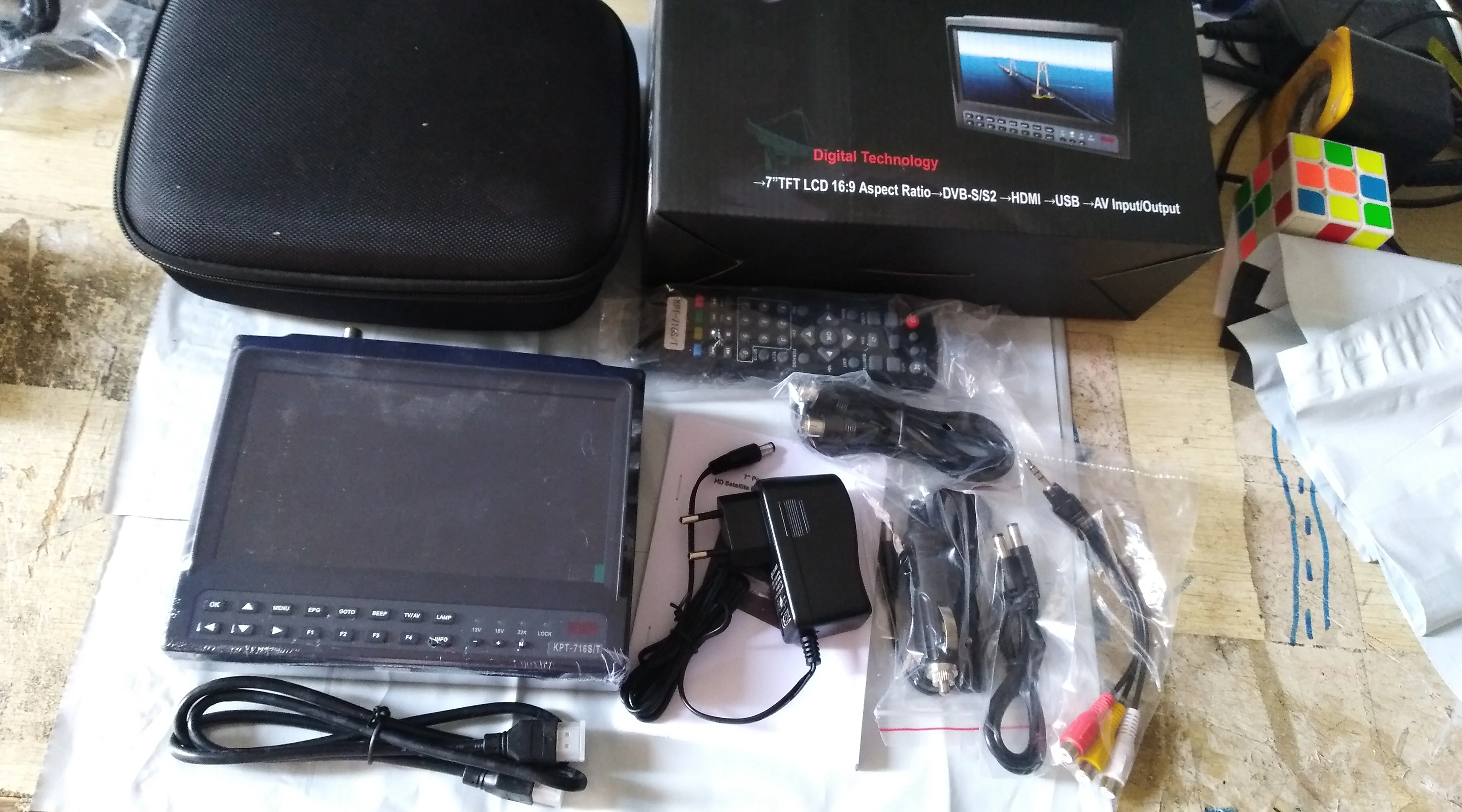 [Натуральная кожа] KPT-716TS DVB-S2 DVB-T2 satllite Finder метр сигнала спутникового ТВ приемник MPEG-4 модулятор лучше KPT-255H KPT-356H