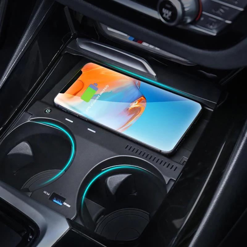 Подходит для BMW X3 X4 2019 2020 автомобиля QI Беспроводное зарядное устройство зарядки
