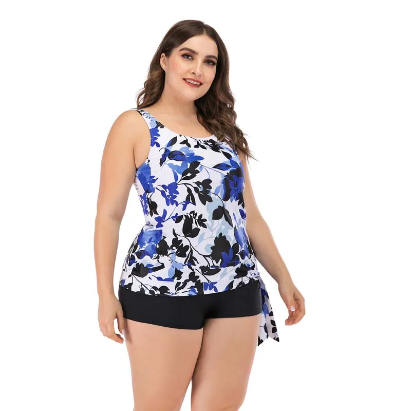 

Sexy Plus Size 4XL Swimwear Women Floral Bikini Set Tankini Set Modest Swimwear Large Size Ladies Swimsuit Swimming Suit