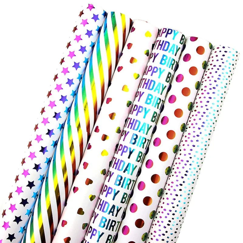 Sheets,multicolor Colorful Wrapping Paper For Kids Women Men
