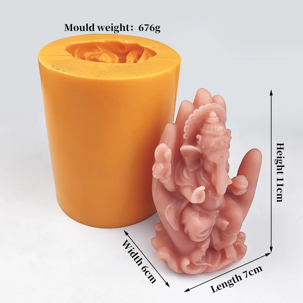 3D Elephant Buddha Shape Silicone Mold Cake Candle Soap Gypsum Resin Mould DIY Aromatherarpy Household Decoration Craft Tools | Дом и сад