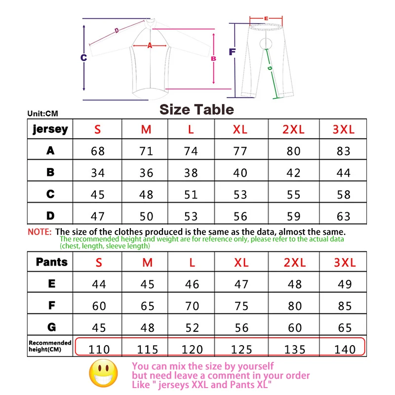 

2019 Pro Team Cycling Jerseys for Children Spring/Autumn Long Sleeve Bike Sets Ropa Ciclismo Maillot Jersey and 3D Pad Shorts
