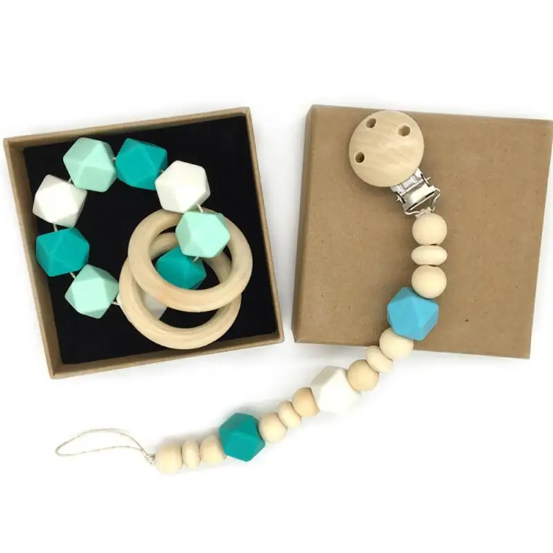 

Силиконовая цепочка-держатель для пустышки, ручной работы