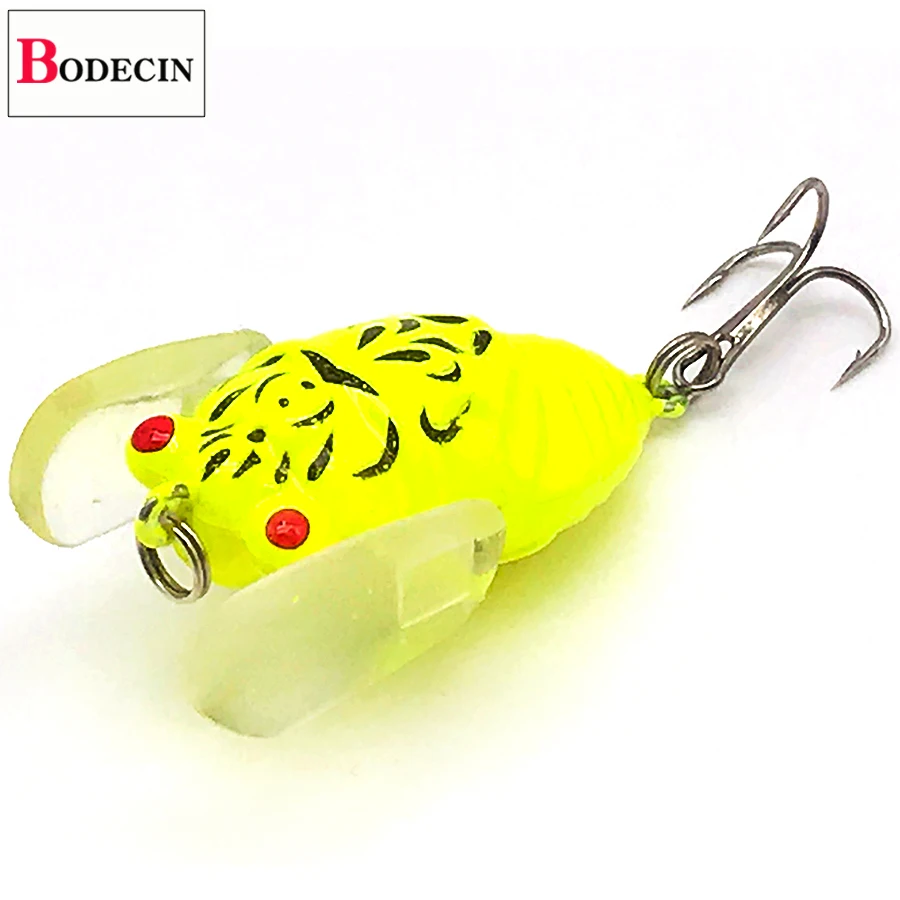 C4 1PCS Cicada Swimbait Джеркбейт рыболовный снасти/безделушки/Искусственные/поддельные приманки для форель окунь Троллинг насекомое/жесткий/Рыбалка/Поверхностная приманка - Цвет: C4 1PCS