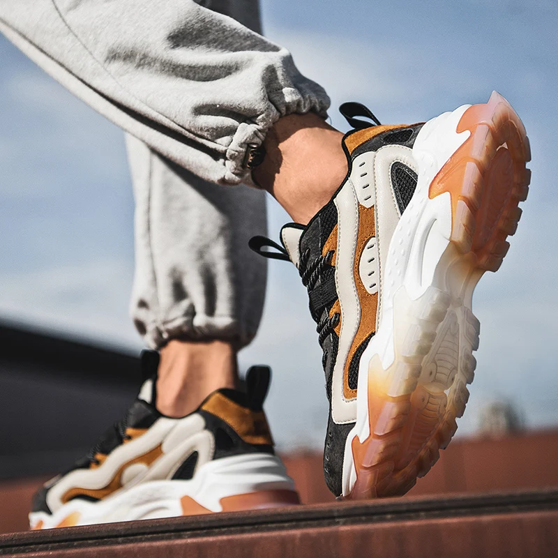 

2020 Autumn Trendy Breathable Gym Running Shoes for Men chunky Sneakers Outdoor Non-slip Walking Jogging Sport Shoes Zapatillas