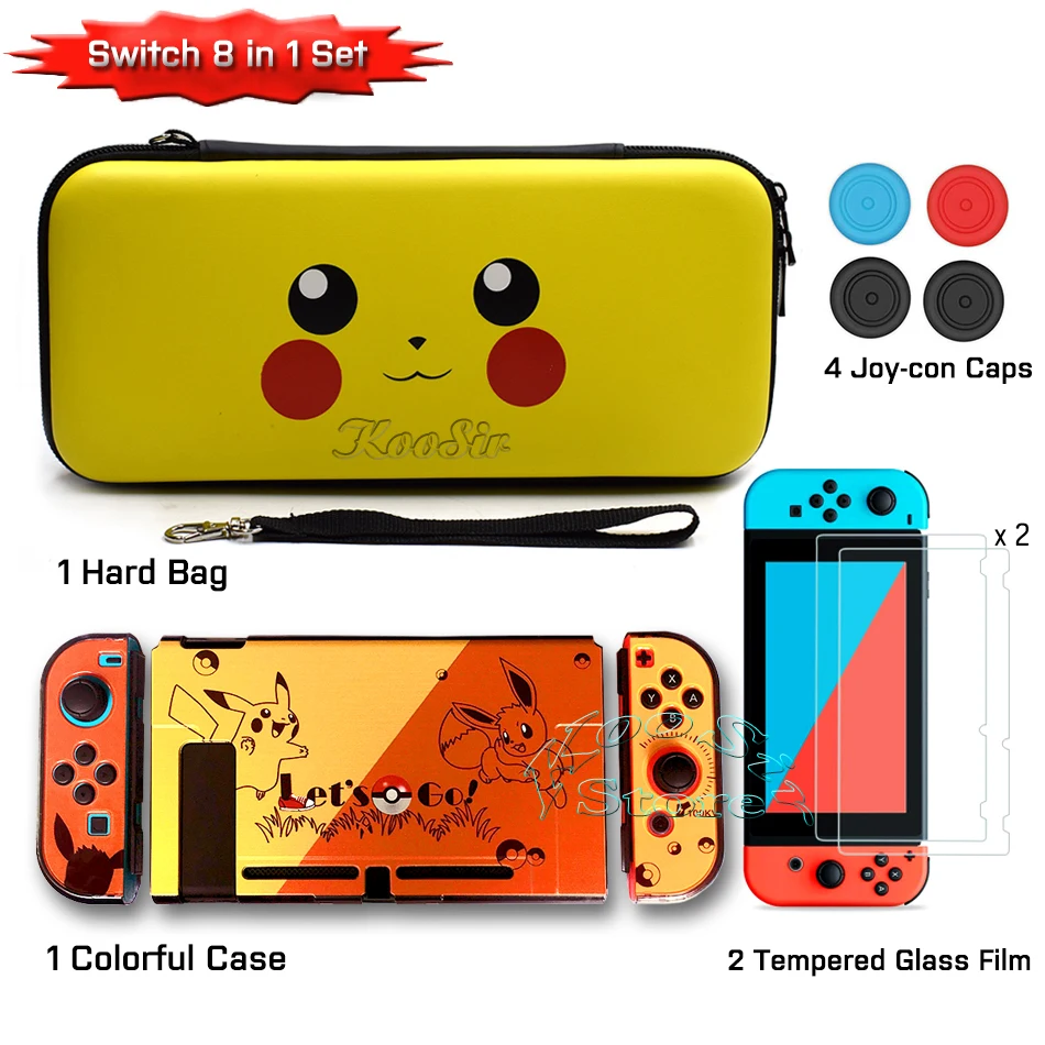 Чехол для nintendo Switch, аксессуары для nintendo switch, защитная стеклянная пленка Nitendo, жесткий чехол для nintendo Switch