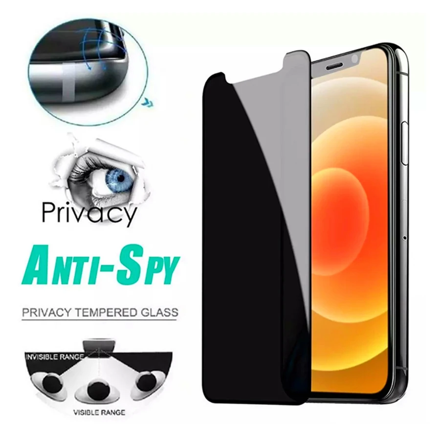 

9H Anti-Spy Peep Tempered Glass for IPhone 12 Pro Max Mini Privacy Half Screen Protector on IPhone 11 Pro XS Max X XR 6 7 8 Plus