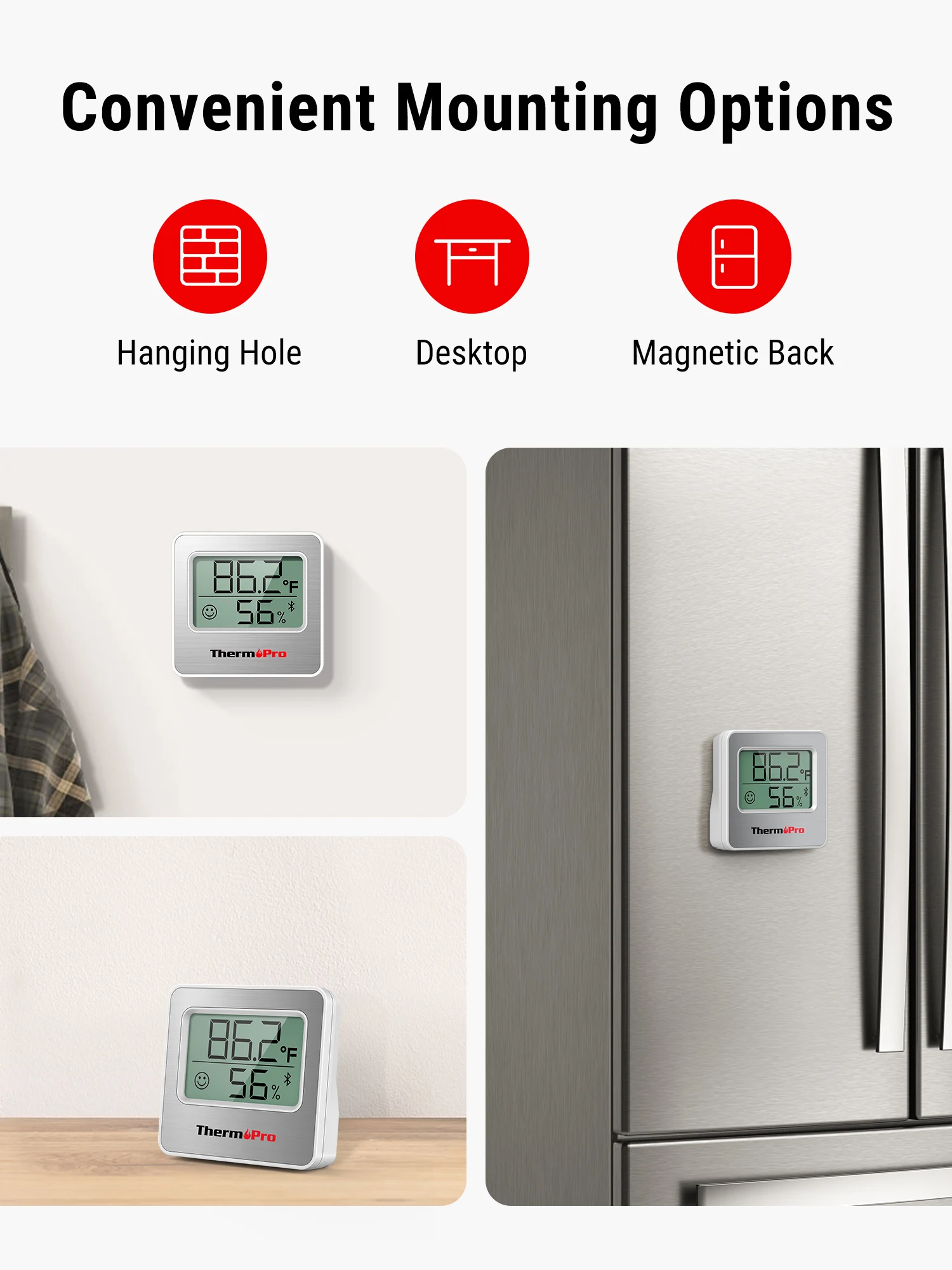 Беспроводная Bluetooth-Метеостанция ThermoPro TP357 домашний термометр гигрометр