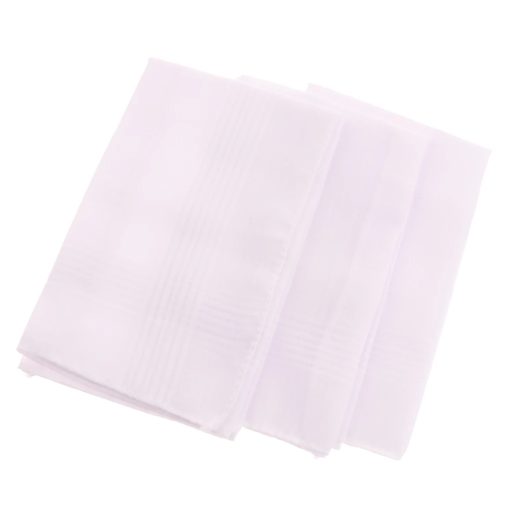 

Men's Handkerchiefs 100% Soft Cotton Classic Hankies 36x35cm, Pack of 3