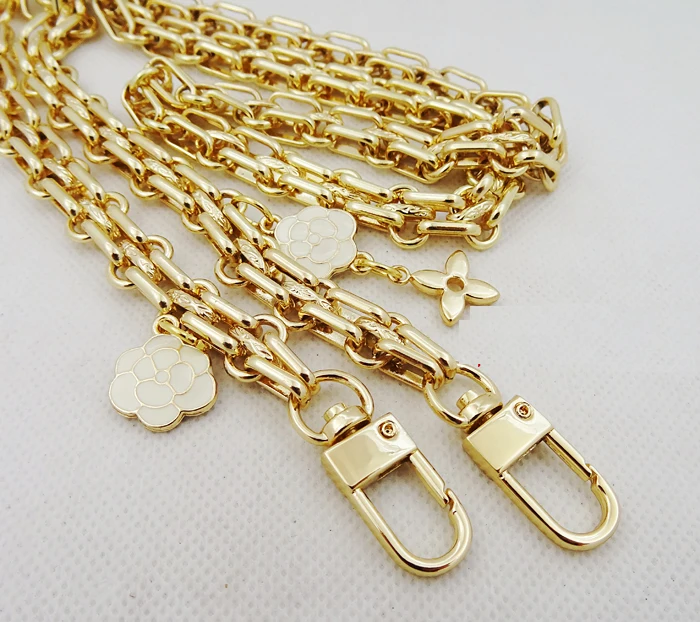 

Designer metal chain handbag strap handle gold chain 1.2cm bag purse replacement Accessories Hardware 12mm