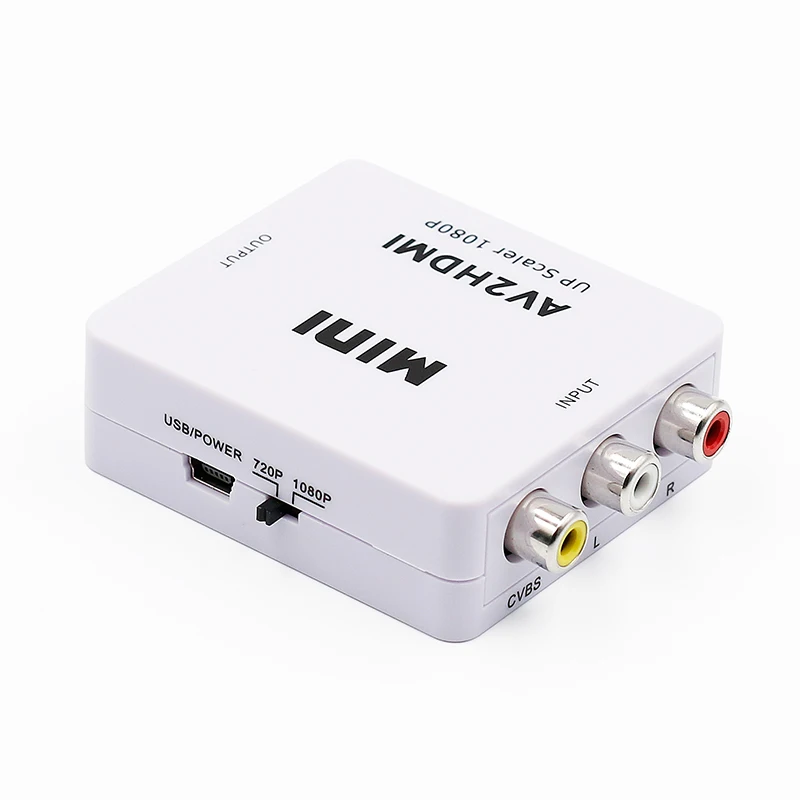 Новый адаптер RCA AV HDMI CVBS к HD 720P 1080P преобразователь в Mini av2hdmi видеоконвертер|hdmi