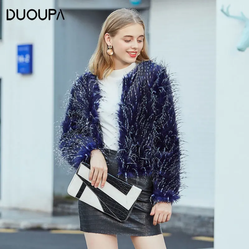 2019 осеннее и зимнее модное повседневное меховое пальто женская короткая куртка