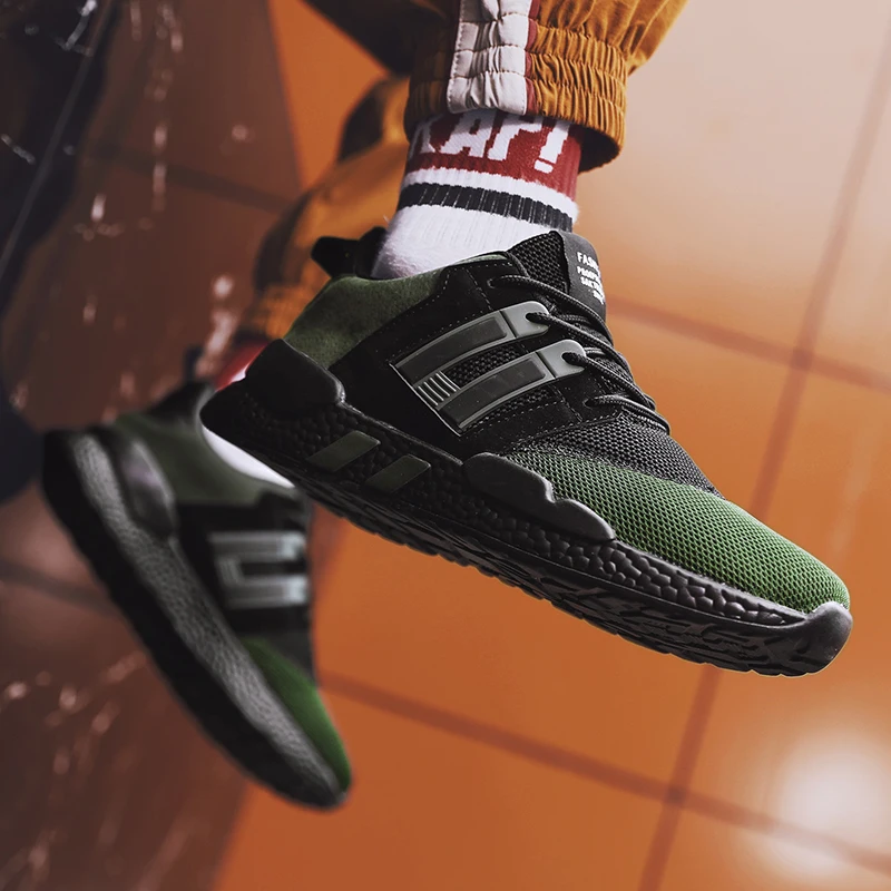 Новинка 2020 легкая спортивная обувь дышащая сетчатая на шнуровке для ходьбы бега