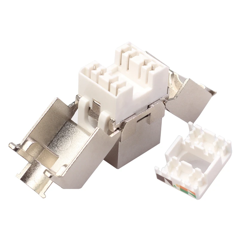 

Network Interface,Rj45 Jack Network Cable Interface Rj45 Shielded Keys Tone Ethernet Module Jack Suitable for Cat6 Cable