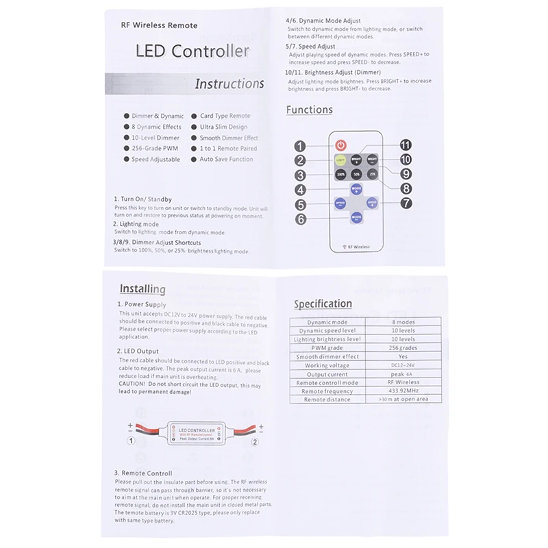 

Mini Led RGB Remote Controller 12v RF Wireless Controller for led strip light