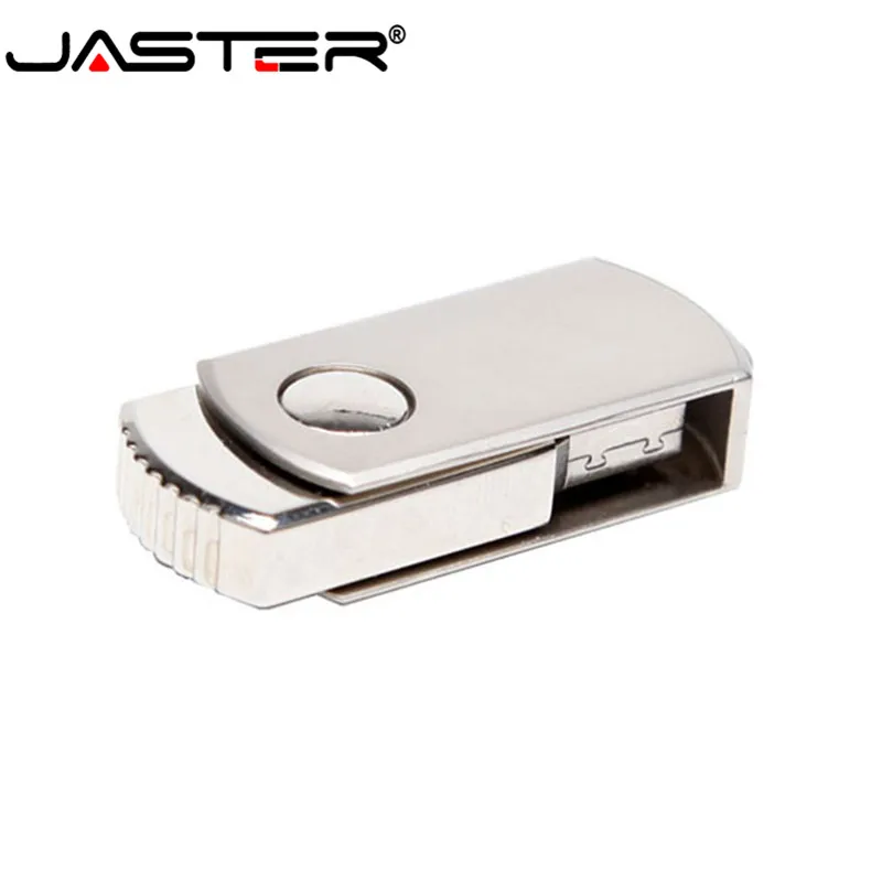 Металлический USB флеш накопитель JASTER поворотный из нержавеющей стали Флешка 32