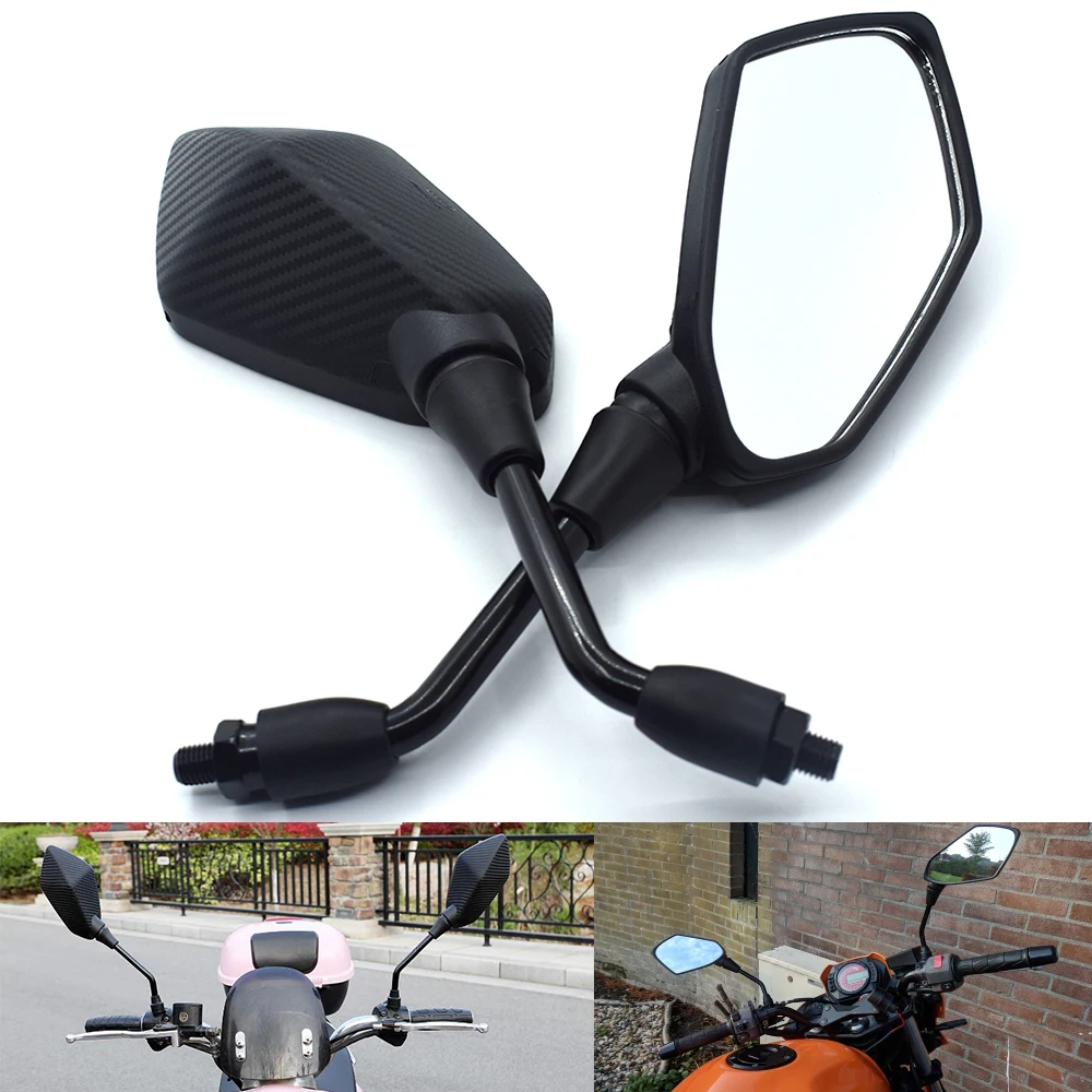 

Universal 10mm Motorcycle Rearview Mirror Large Size Glass For HONDA CBF125 CB600F CBR600F CBF600/SA CB650F CBR650F