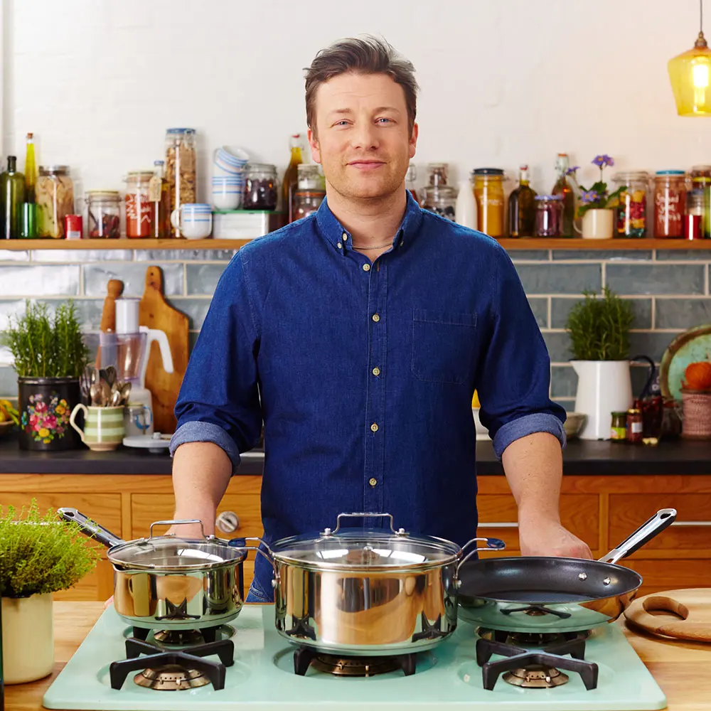 Кастрюля Tefal Jamie Oliver со стеклянной крышкой нержавеющая сталь 20 см E7914414