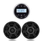Морской Стерео-радиоприемник, аудиоприемник Bluetooth, FM, AM, MP3-плеер + Водонепроницаемый морской динамик 6,5 дюйма для гольфа, тележки, лодки, яхты, ванной комнаты