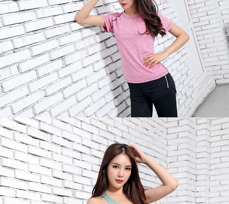 

Women's Sportswear Yoga Set Workout Clothes Athletic Wear Sports Gym Legging Fitness short Sleeve and short pant Yoga Suit