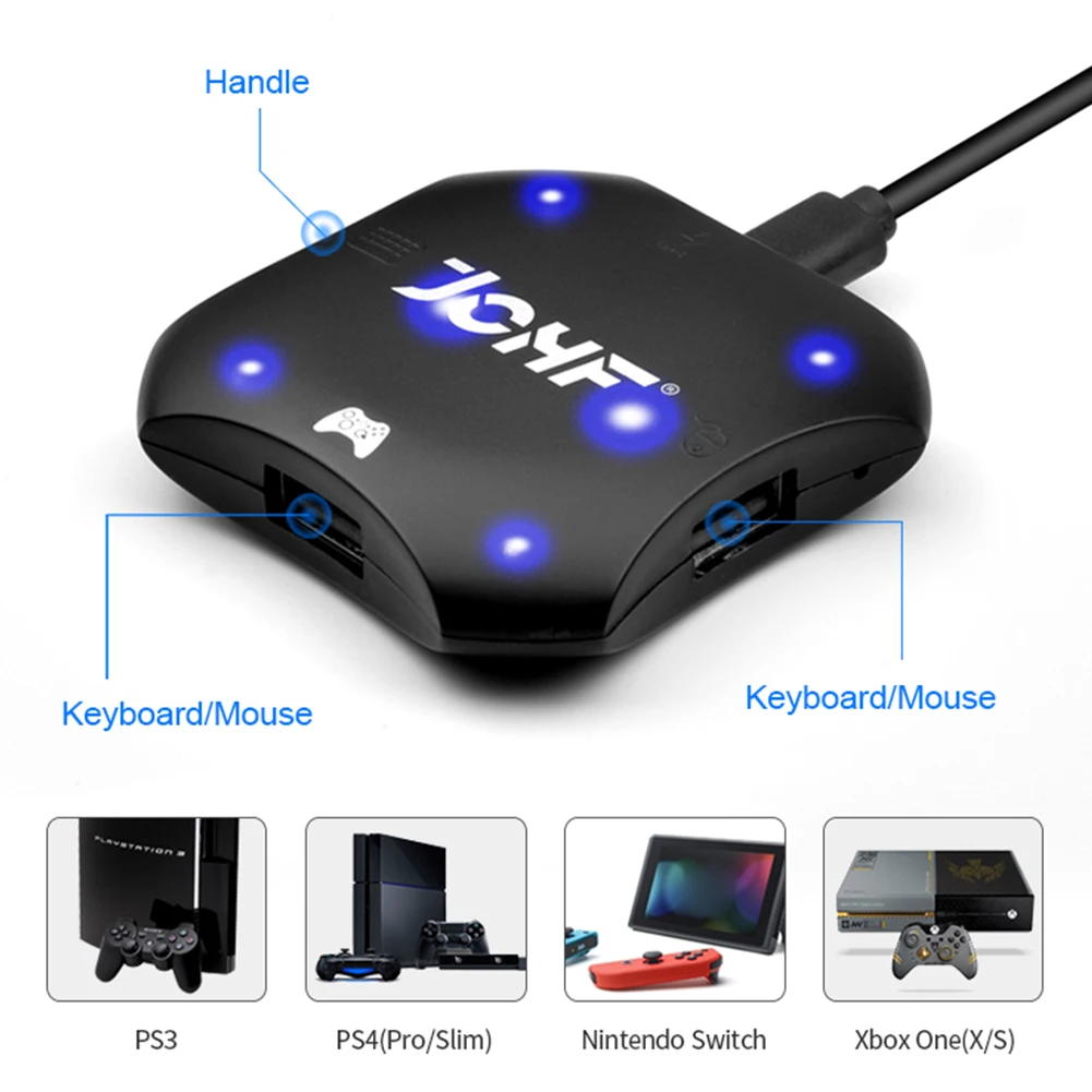 

Keyboard Mouse Converter Adapter Wired Gamepad Easy Install Practical Multifunction Gaming Controller For Android Mobile Phone