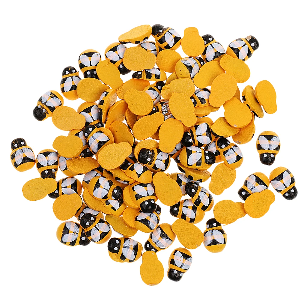 200 шт крошечных деревянных пчелиный насекомых украшение для ремесла