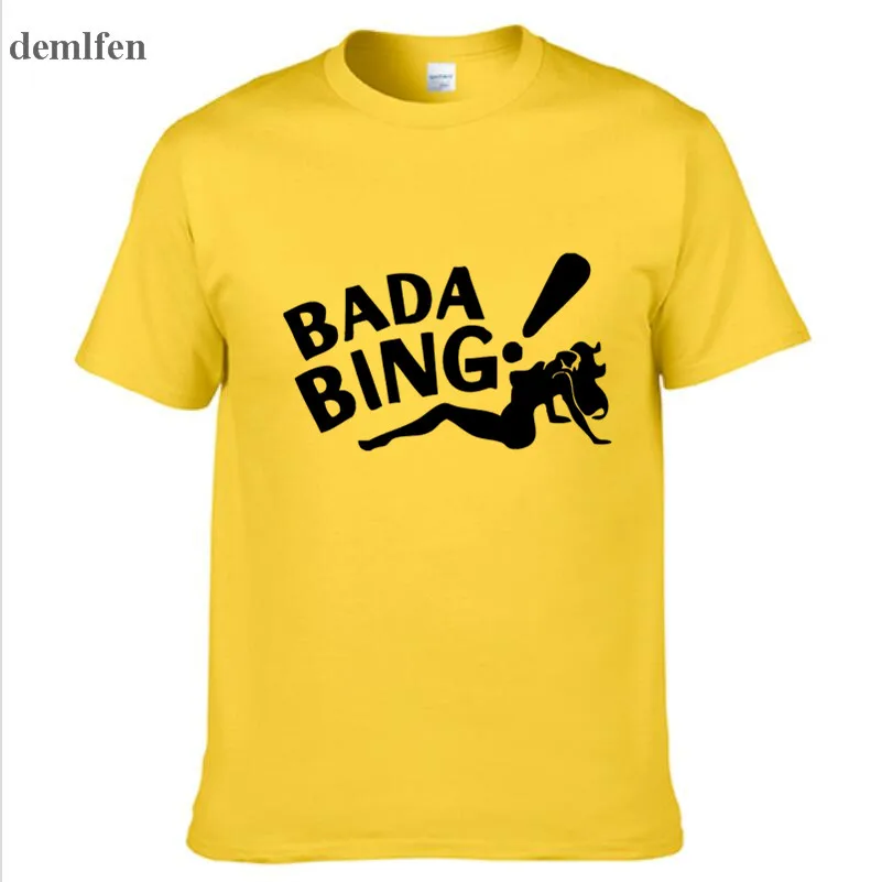 Sopranos Bada Bing, модные мужские футболки, короткий рукав, хлопок, белые футболки, мужские топы, футболки, одежда