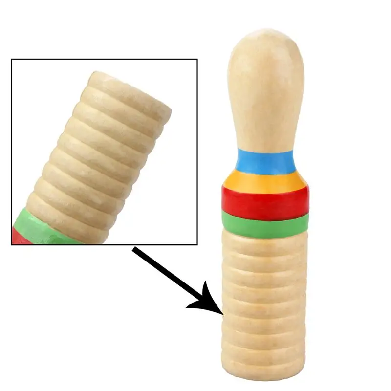 ГОРЯЧАЯ HG деревянная ворона эхолот из дерева Guiro с палкой Дети дети музыкальная