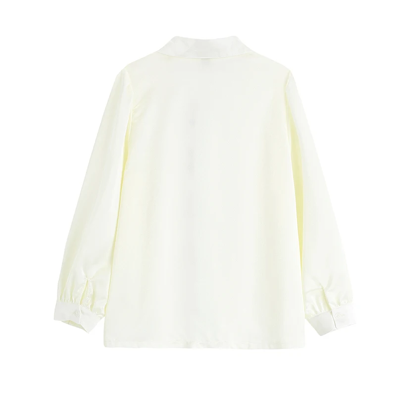 Женская винтажная рубашка с длинным рукавом свободная однобортная блузка