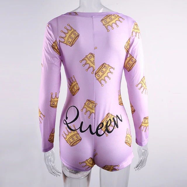 OMSJ Autumn Cotton Body Rompers 2019 New Wome's Long Sleeve Jumpsuits Night Clubwear V-neck Letter Print Skinny Bandage Playsuit 6