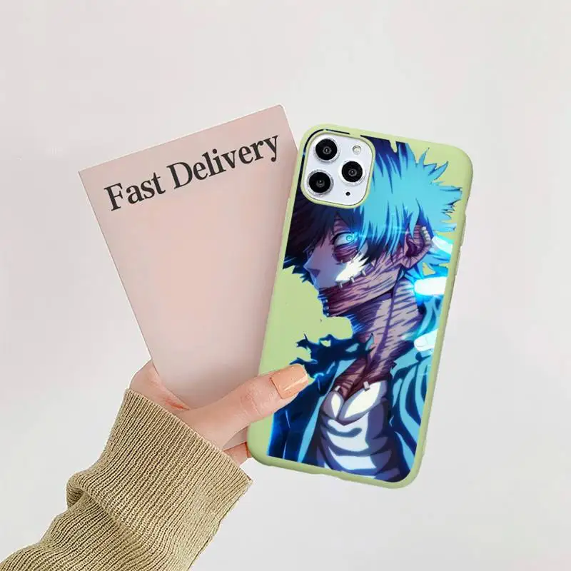 

My Hero Academia anime Evil devil smile Phone Case Candy Color for iPhone 11 12 mini pro XS MAX 8 7 6 6S Plus X 5S SE 2020 XR